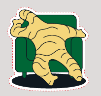 ソファでくつろぐGingerMAN